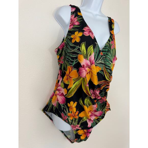 Islander Tropical Floral One-Piece Swimsuit | 24W - Picture 2 of 5